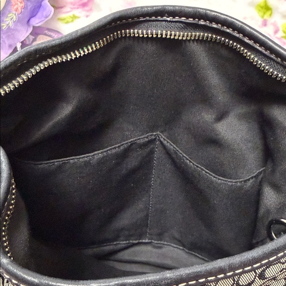 Coach Black Patterned Shoulder Crossbody Bag W/ Adjustable Strap - Picture 9 of 17